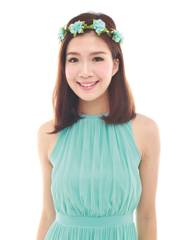 Lola Floral Crown in Blue